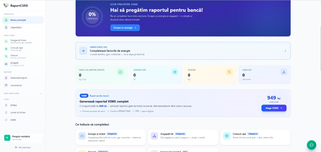 Dashboard VSME RaportCSRD